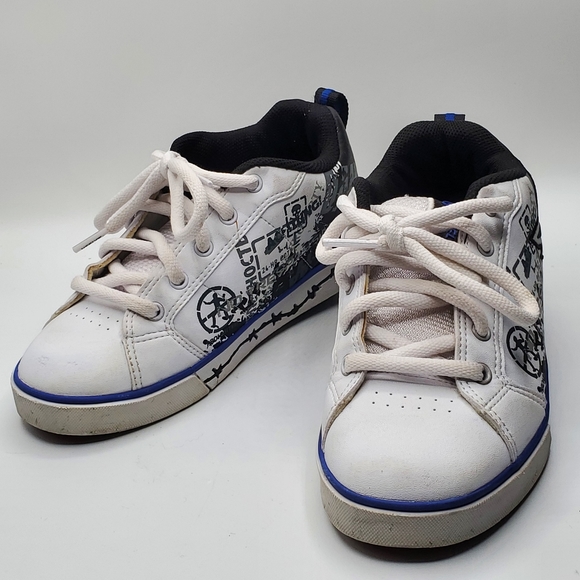 Heelys white skull design removeable wheel shoes youth size 2 in box - Picture 8 of 13